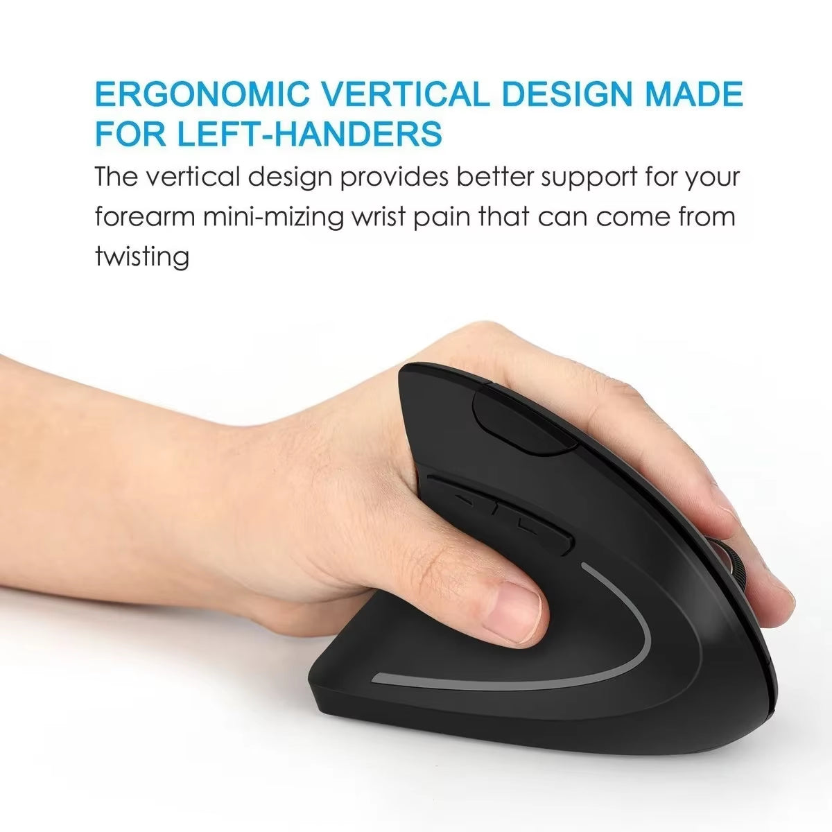 Ergonomic 2.4G Wireless Vertical Mouse for Right and Left-Handed Gamers - 6D USB Optical Mouse for Laptop and PC