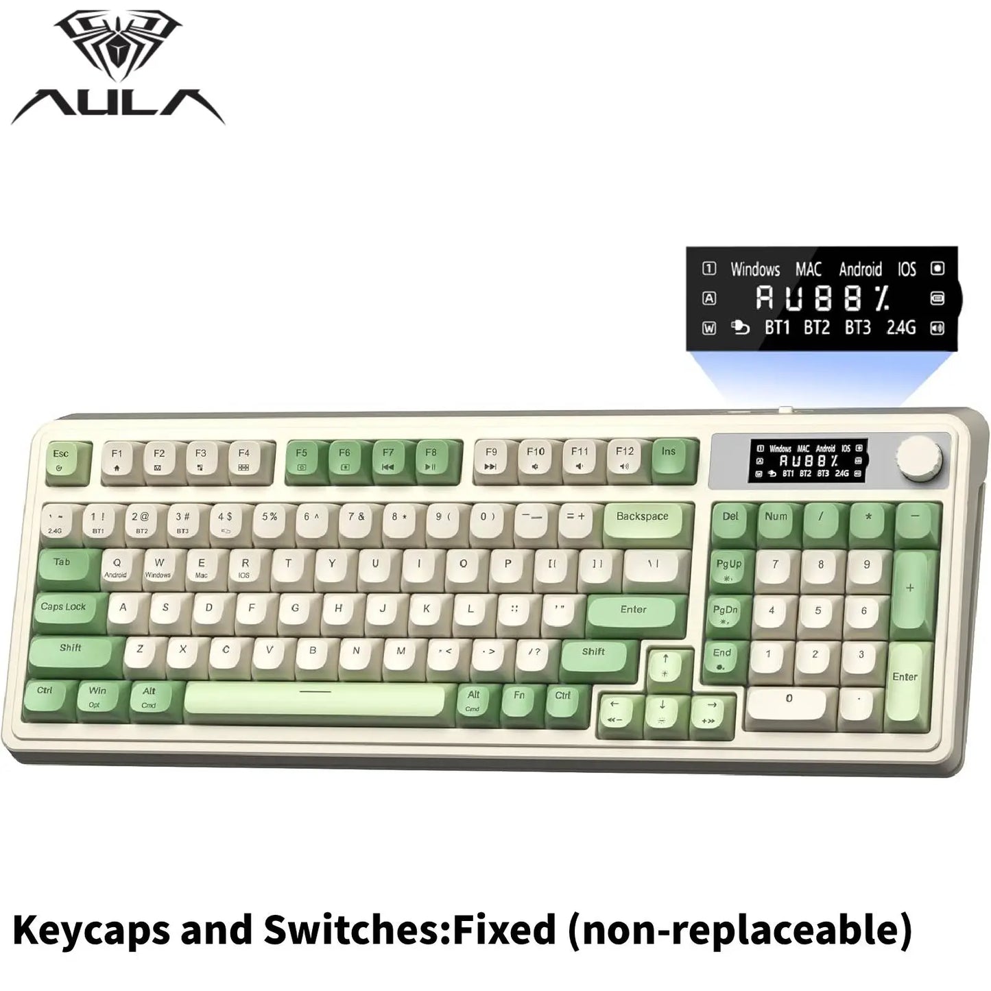 AULA S99 Membrane Keyboard, USB Charging 99 Keyboard with RGB Backlight, Ergonomic Keyboard, Comfortable Hand Gesture Keyboard, Long Endurance Keyboard, Gaming Keyboard, Computer Accessories