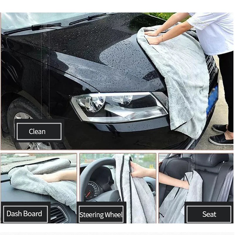 SEAMETAL Ultra-Soft Microfiber Car Washing Towels - High Absorbency Drying Cloths for Professional Car Detailing