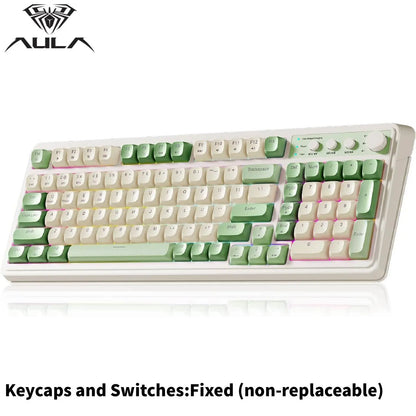 AULA S99 Membrane Keyboard, USB Charging 99 Keyboard with RGB Backlight, Ergonomic Keyboard, Comfortable Hand Gesture Keyboard, Long Endurance Keyboard, Gaming Keyboard, Computer Accessories