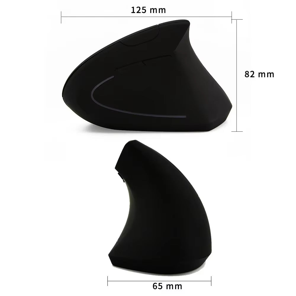 Ergonomic 2.4G Wireless Vertical Mouse for Right and Left-Handed Gamers - 6D USB Optical Mouse for Laptop and PC