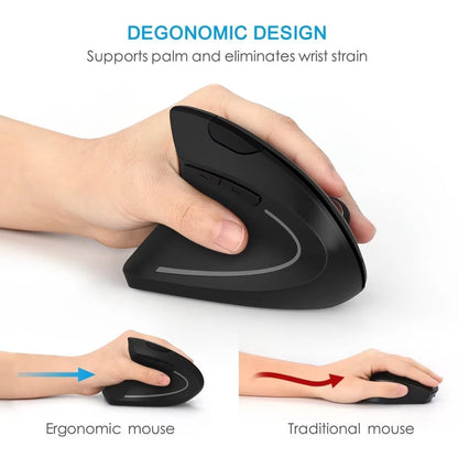 Ergonomic 2.4G Wireless Vertical Mouse for Right and Left-Handed Gamers - 6D USB Optical Mouse for Laptop and PC