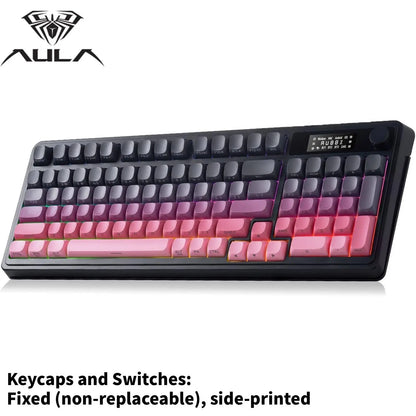 AULA S99 Membrane Keyboard, USB Charging 99 Keyboard with RGB Backlight, Ergonomic Keyboard, Comfortable Hand Gesture Keyboard, Long Endurance Keyboard, Gaming Keyboard, Computer Accessories