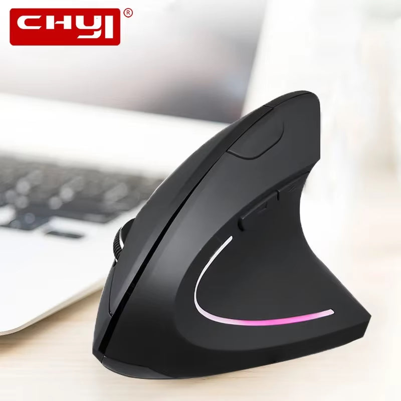 Ergonomic 2.4G Wireless Vertical Mouse for Right and Left-Handed Gamers - 6D USB Optical Mouse for Laptop and PC