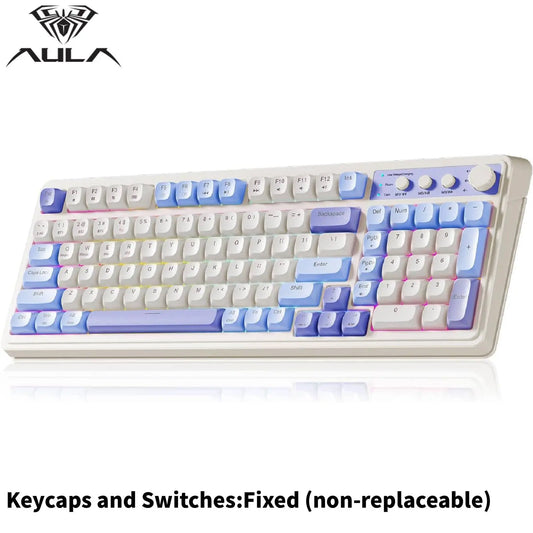 AULA S99 Membrane Keyboard, USB Charging 99 Keyboard with RGB Backlight, Ergonomic Keyboard, Comfortable Hand Gesture Keyboard, Long Endurance Keyboard, Gaming Keyboard, Computer Accessories